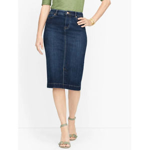 Talbots 5-Pocket Denim Pencil Skirt 16P NWOT